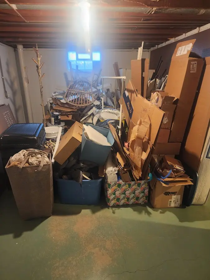 Roll-off dumpster container at job site for 40 Yard Dumpster Rental in Patterson